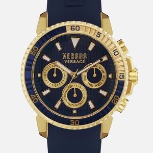 NEW- Versus Versace Men’s 45mm Blue Quartz Watch